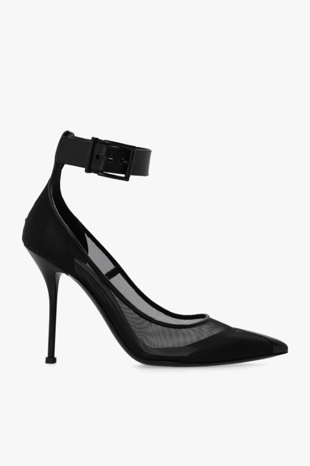 パンプス Pumps - Alexander McQueen - Leather - Black Alexander McQueen Black Leather Horn Heel Platform Pumps